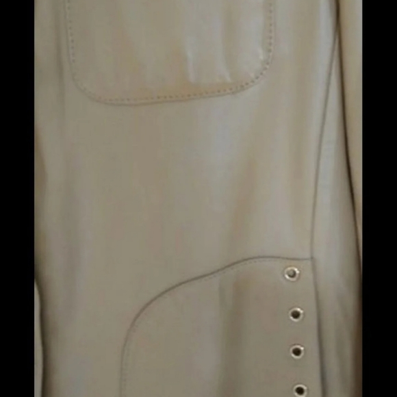 Genuine buttery soft leather light brown jacket size M - Picture 5 of 7